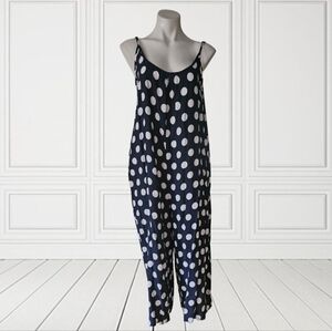 Buenos Ninos Blue Polka Dot Jumpsuit MED